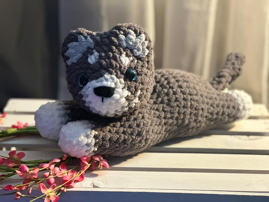 Gray Wolf-Handmade Crochet Plushie
