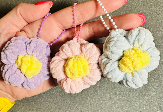 Mini Flower Crochet Keychain